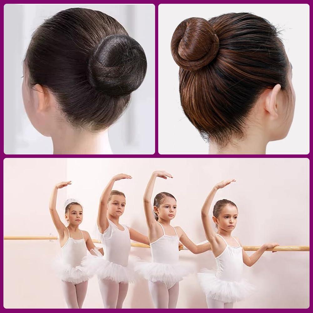 225PCS Juego de Redes para Cabello Marrón 30cm con Horquillas