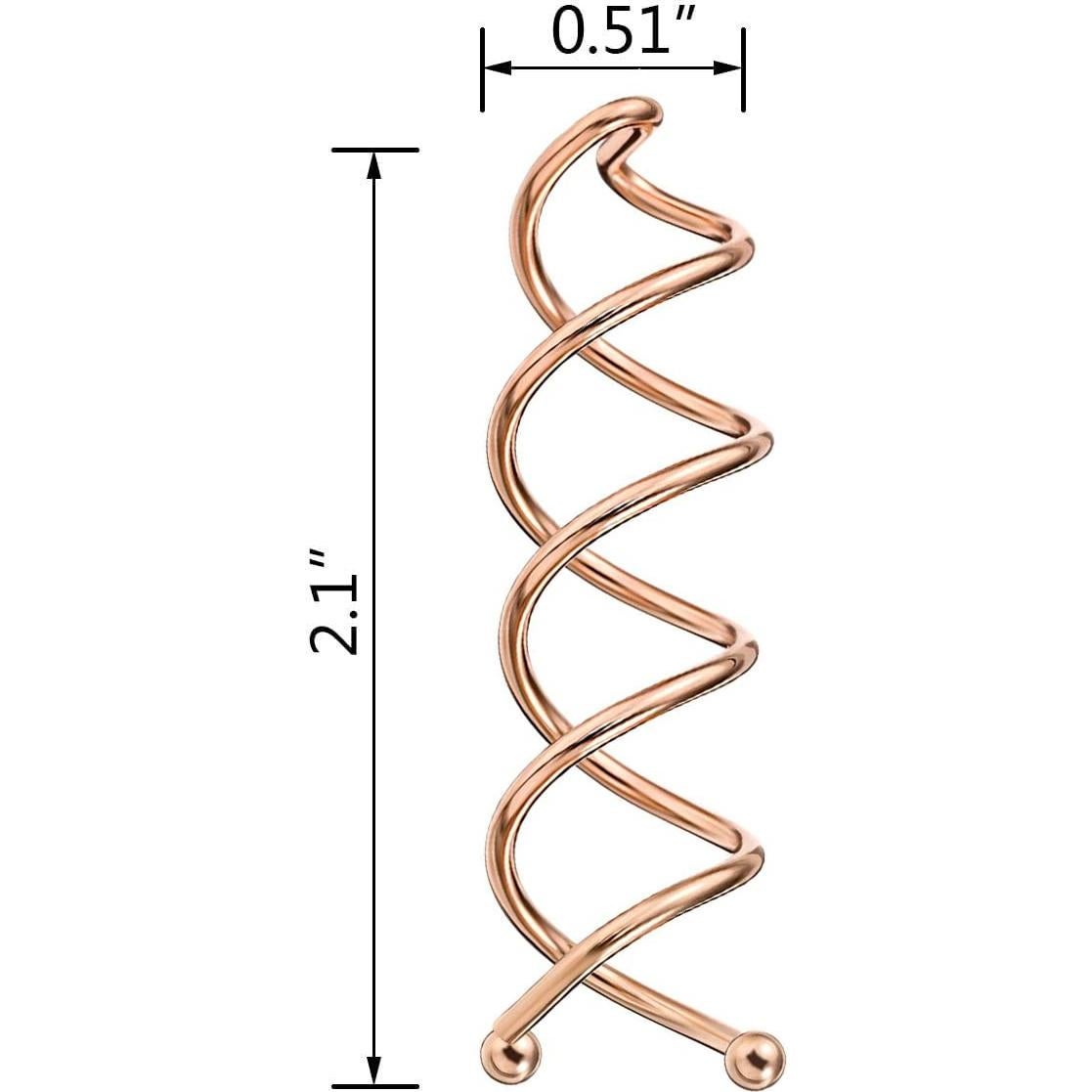 Pinzas de Cabello en Espiral LHAAAYF - 10 Piezas Oro Rosa