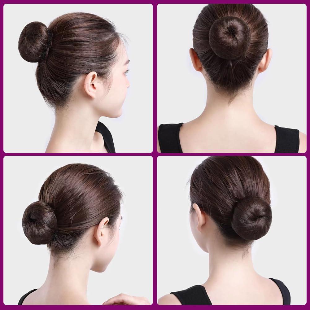 Juego de 120 Redes de Cabello Elásticas Negro 24" para Moños