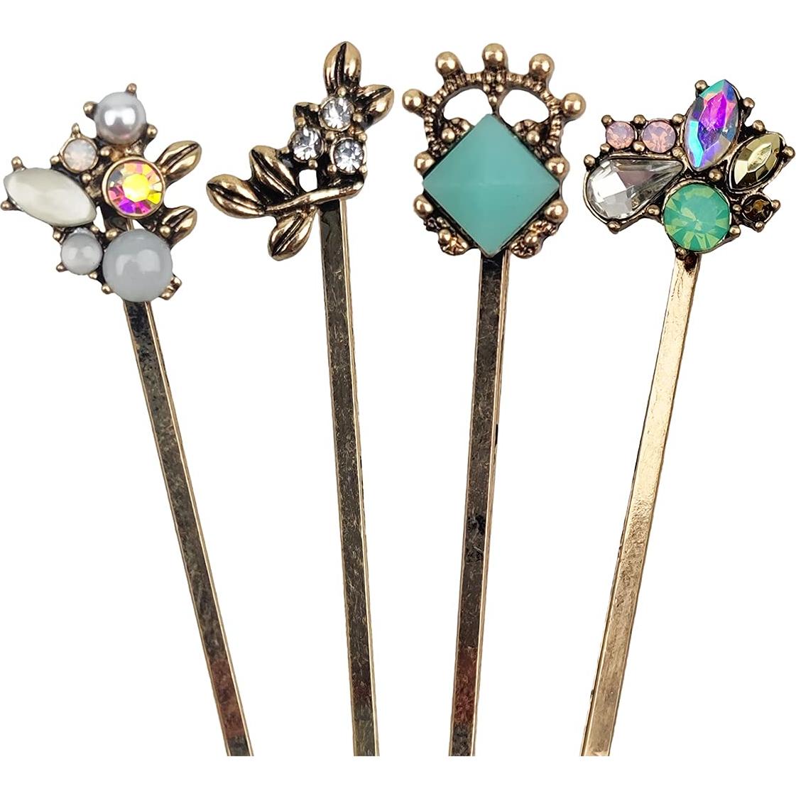 10 Clips para el Cabello Retro CloverU - Horquillas Elegantes