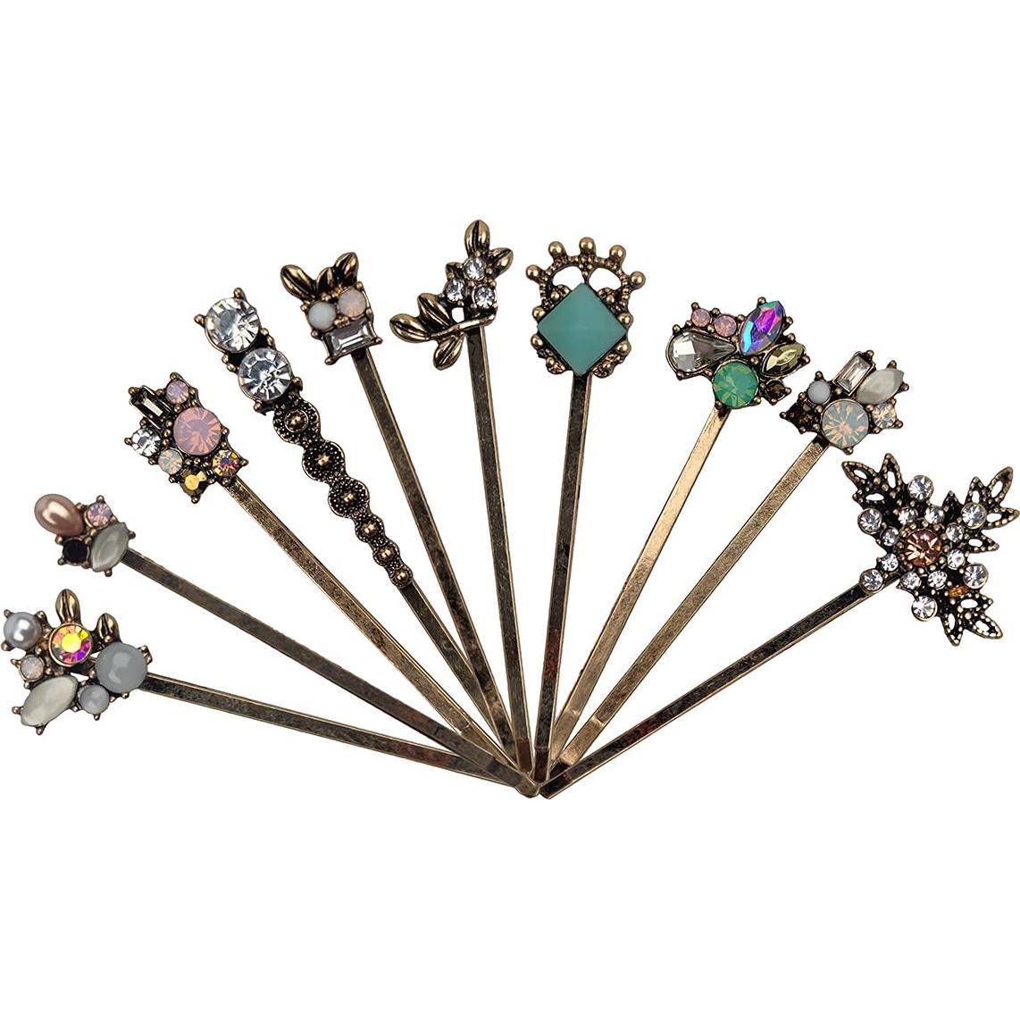 10 Clips para el Cabello Retro CloverU - Horquillas Elegantes