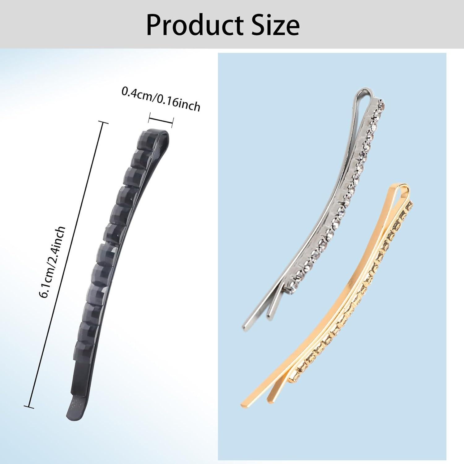 20 Horquillas de Strass HLTOO Clips de Pelo Brillantes