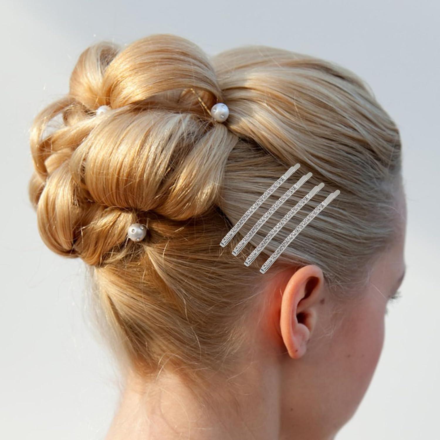 20 Horquillas de Strass HLTOO Clips de Pelo Brillantes