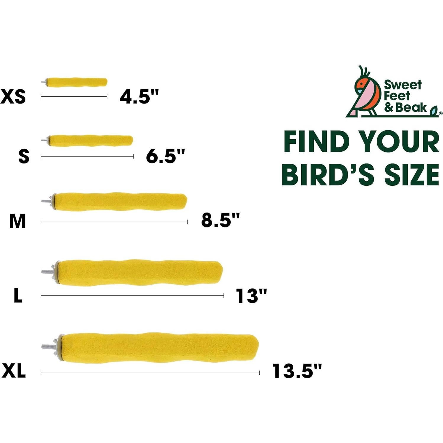 Percha de Seguridad Mediana Sweet Feet & Beak 21.6 cm Amarillo