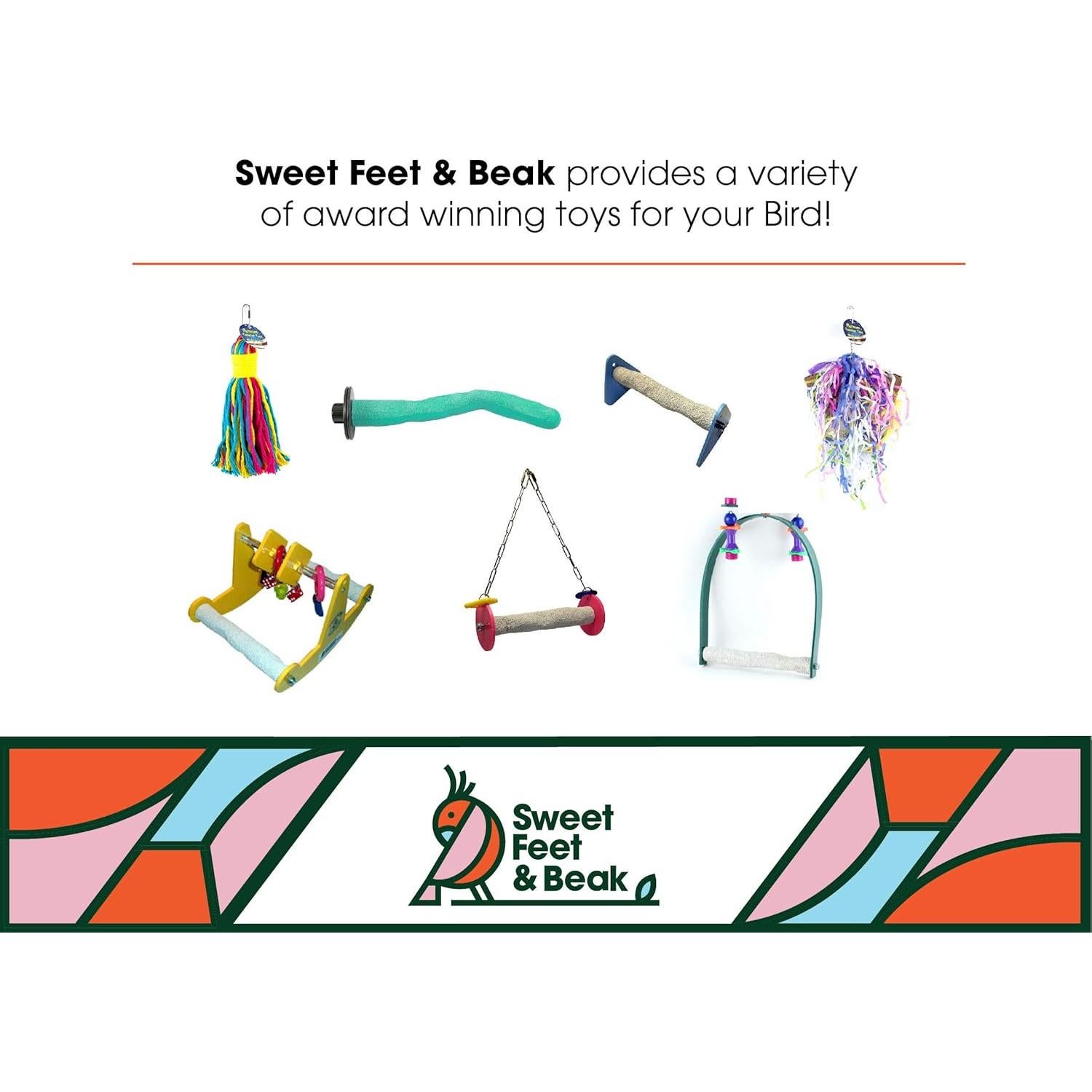 Percha de Seguridad Mediana Sweet Feet & Beak 21.6 cm Amarillo