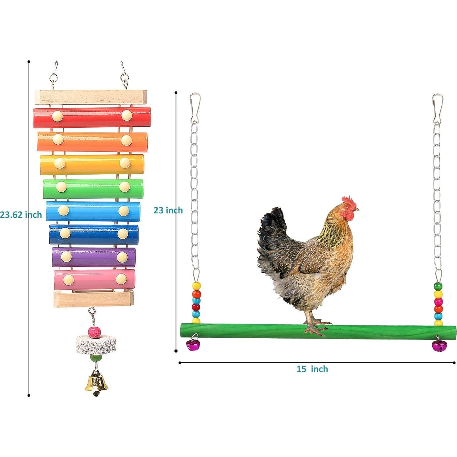 Juguetes para Pollos KAKUNM 9PCS Set Enriquecimiento