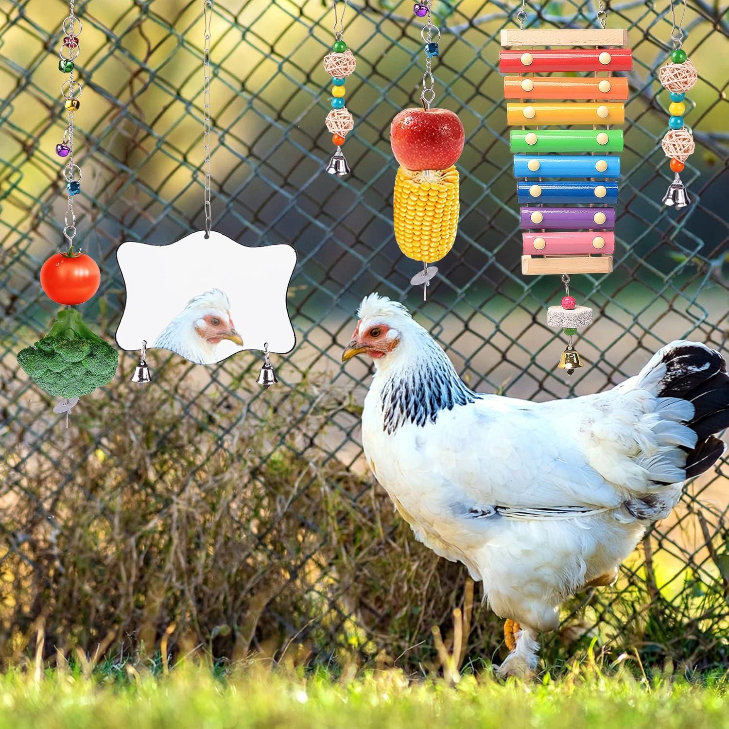 Juguetes para Pollos KAKUNM 9PCS Set Enriquecimiento