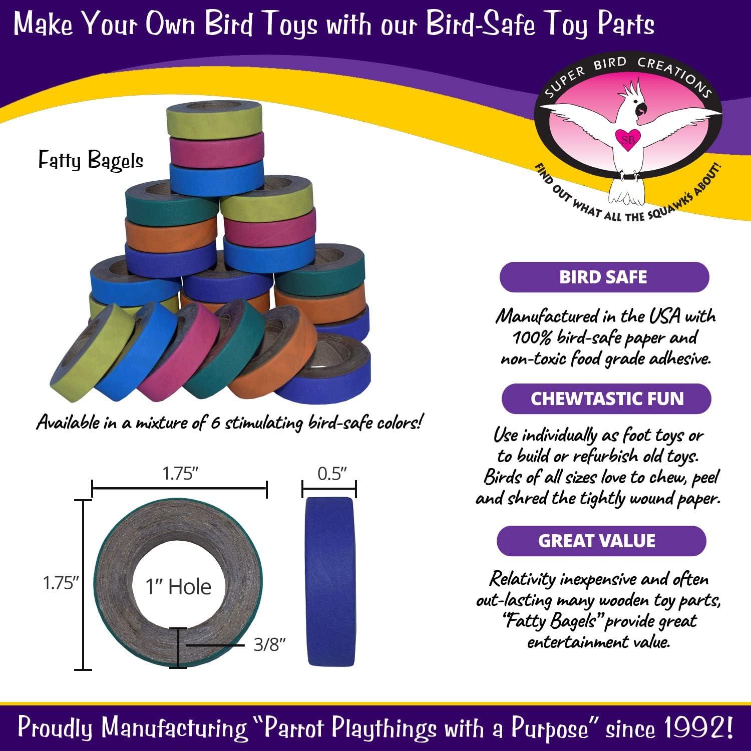 Juguetes para Aves Super Bird Creations Fatty Bagels 24 Pzas