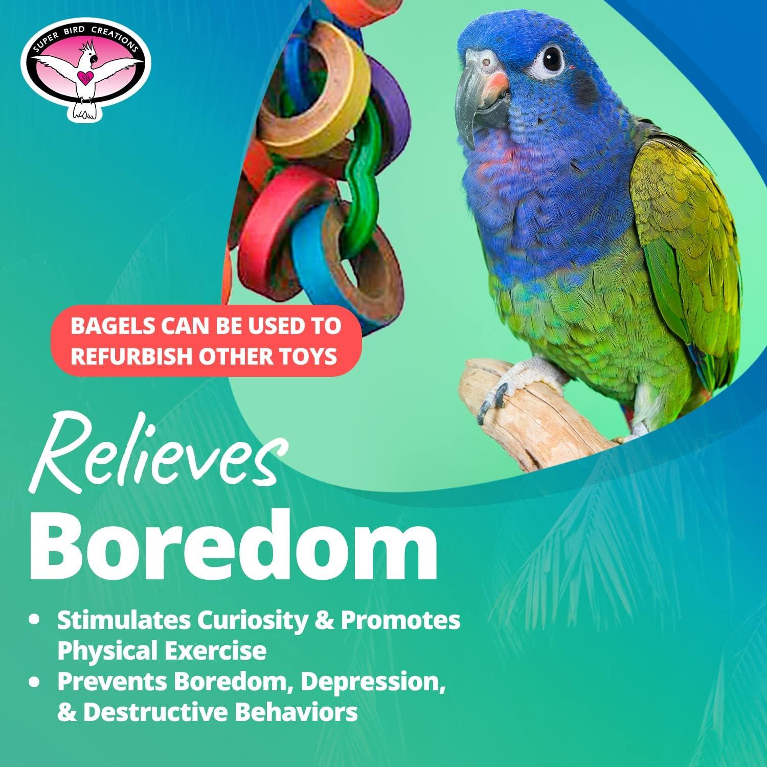 Juguetes para Aves Super Bird Creations Fatty Bagels 24 Pzas