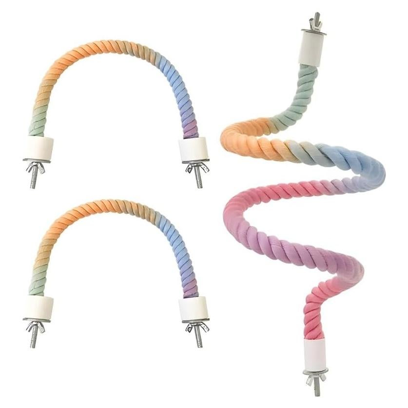 Perchas de Cuerda para Aves XINGLE 3 Pcs 33.4 y 77.5 cm