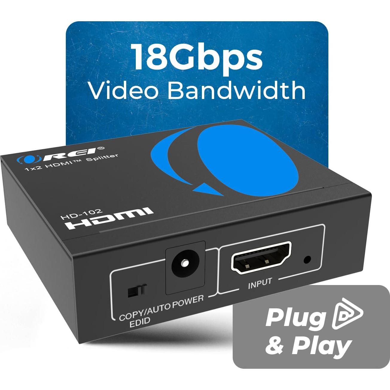 Divisor HDMI 1x2 OREI HD-102 4K@30Hz Espejo TV