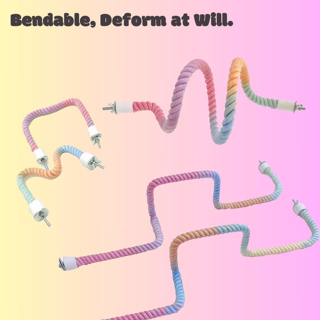 Perchas de Cuerda para Pájaros Nopikku 2 Pcs 35.6 cm y 79.9 cm