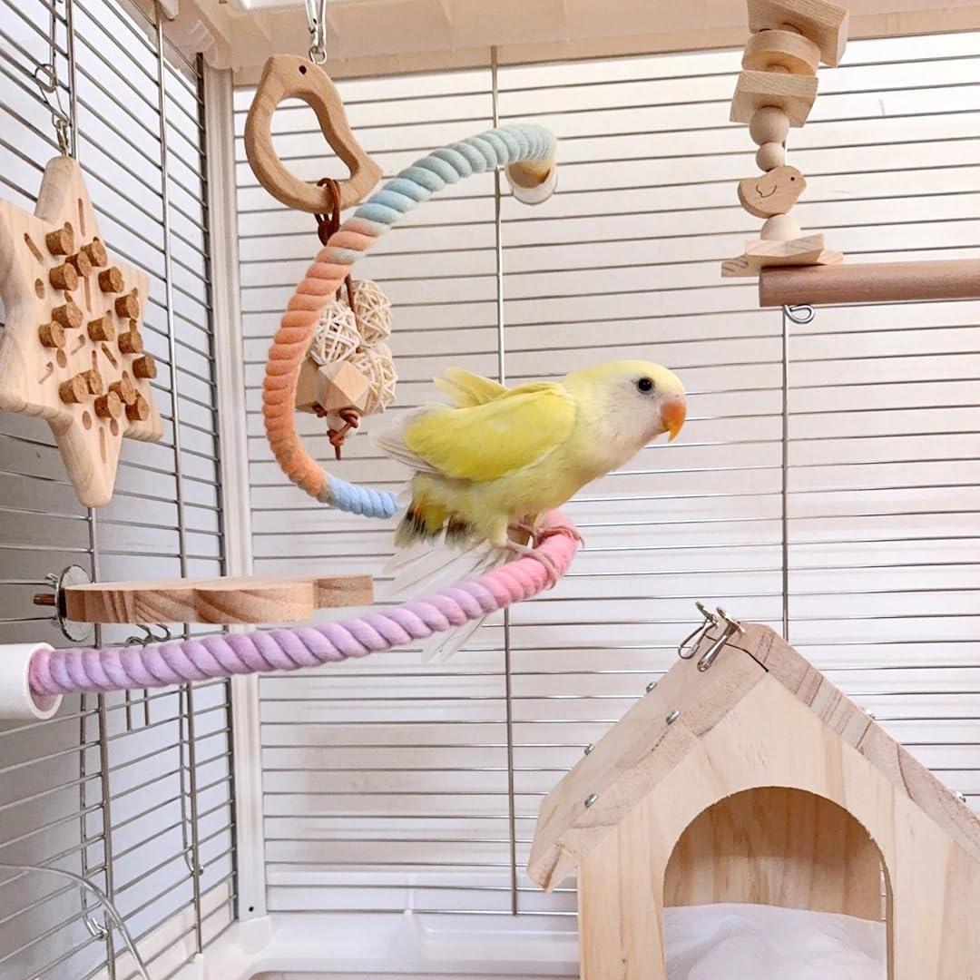 Perchas de Cuerda para Pájaros Nopikku 2 Pcs 35.6 cm y 79.9 cm