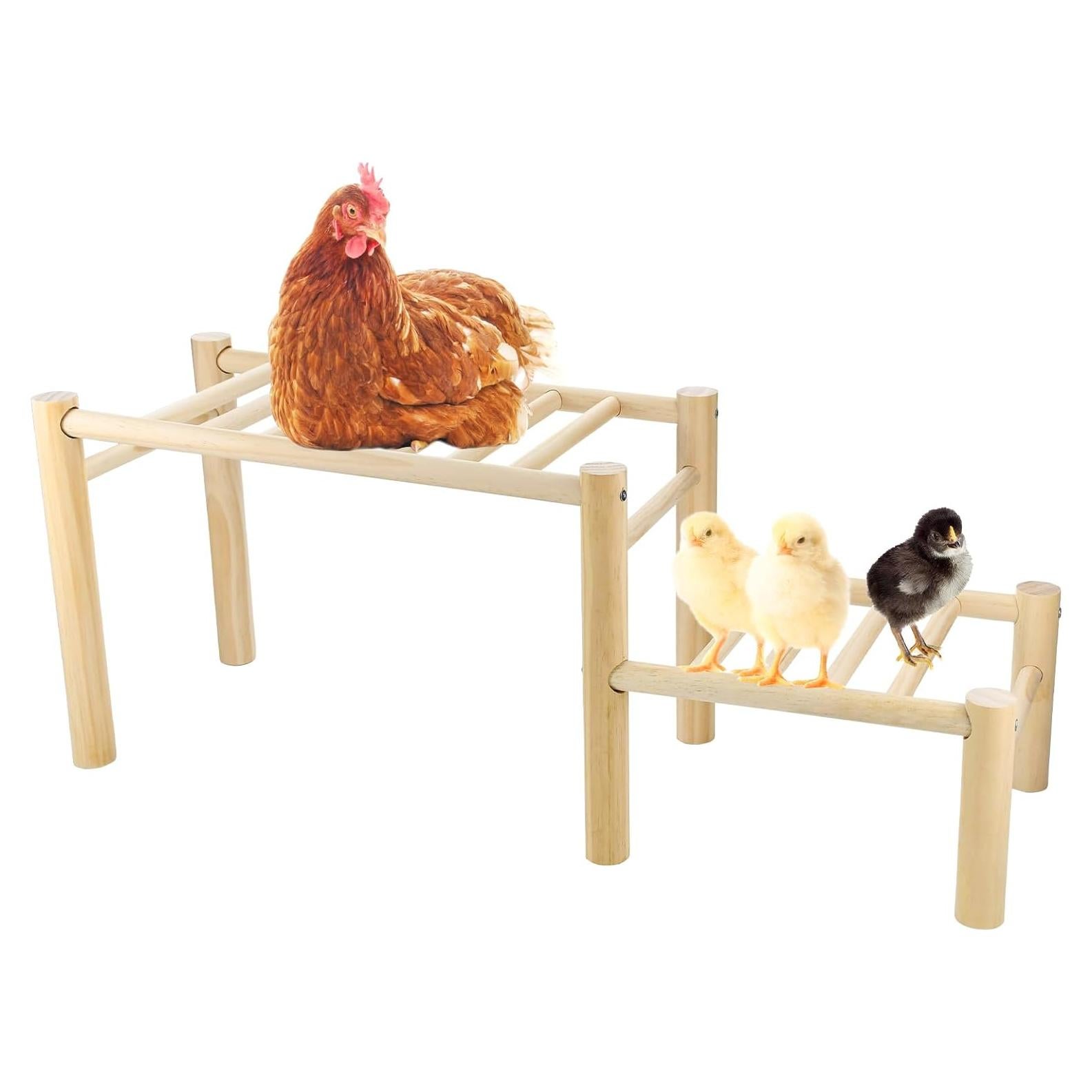 Escalera de Reposo para Gallinas Vehomy - Madera Sólida