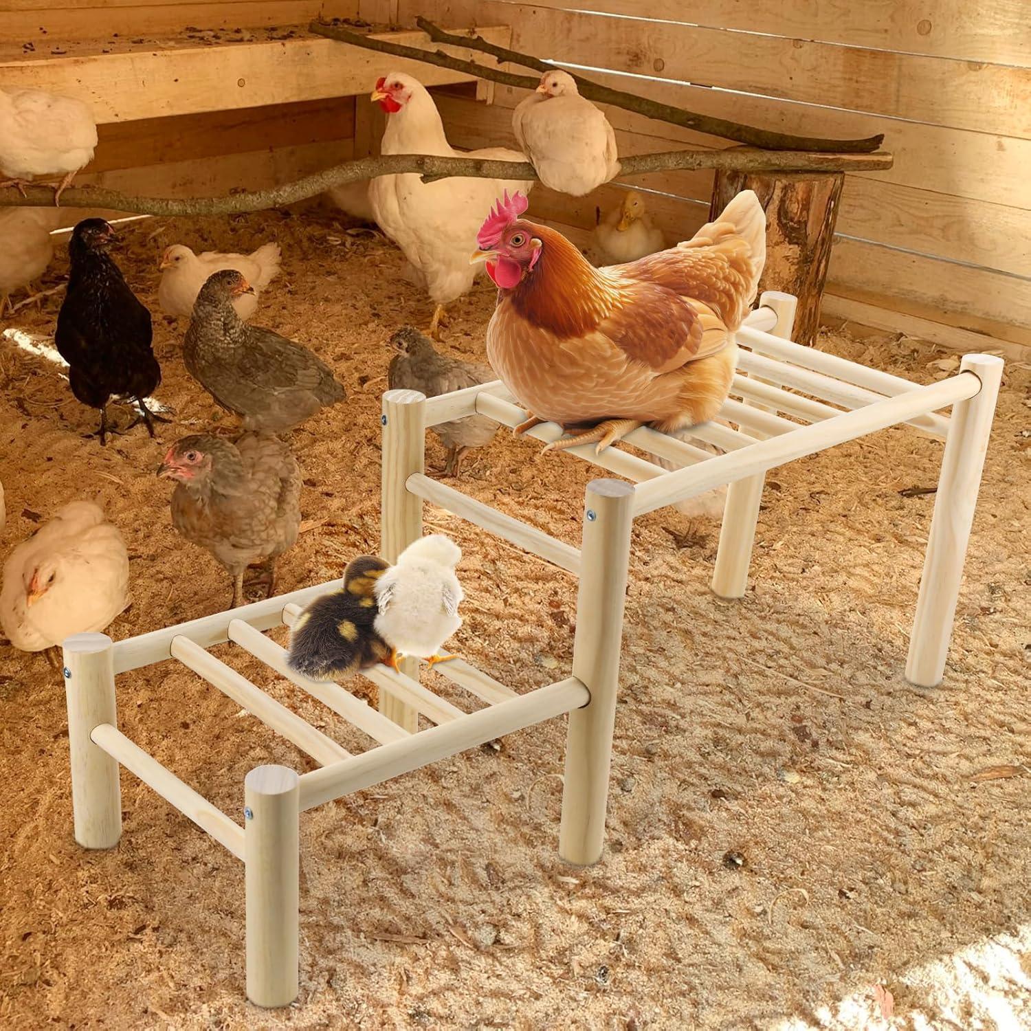 Escalera de Reposo para Gallinas Vehomy - Madera Sólida
