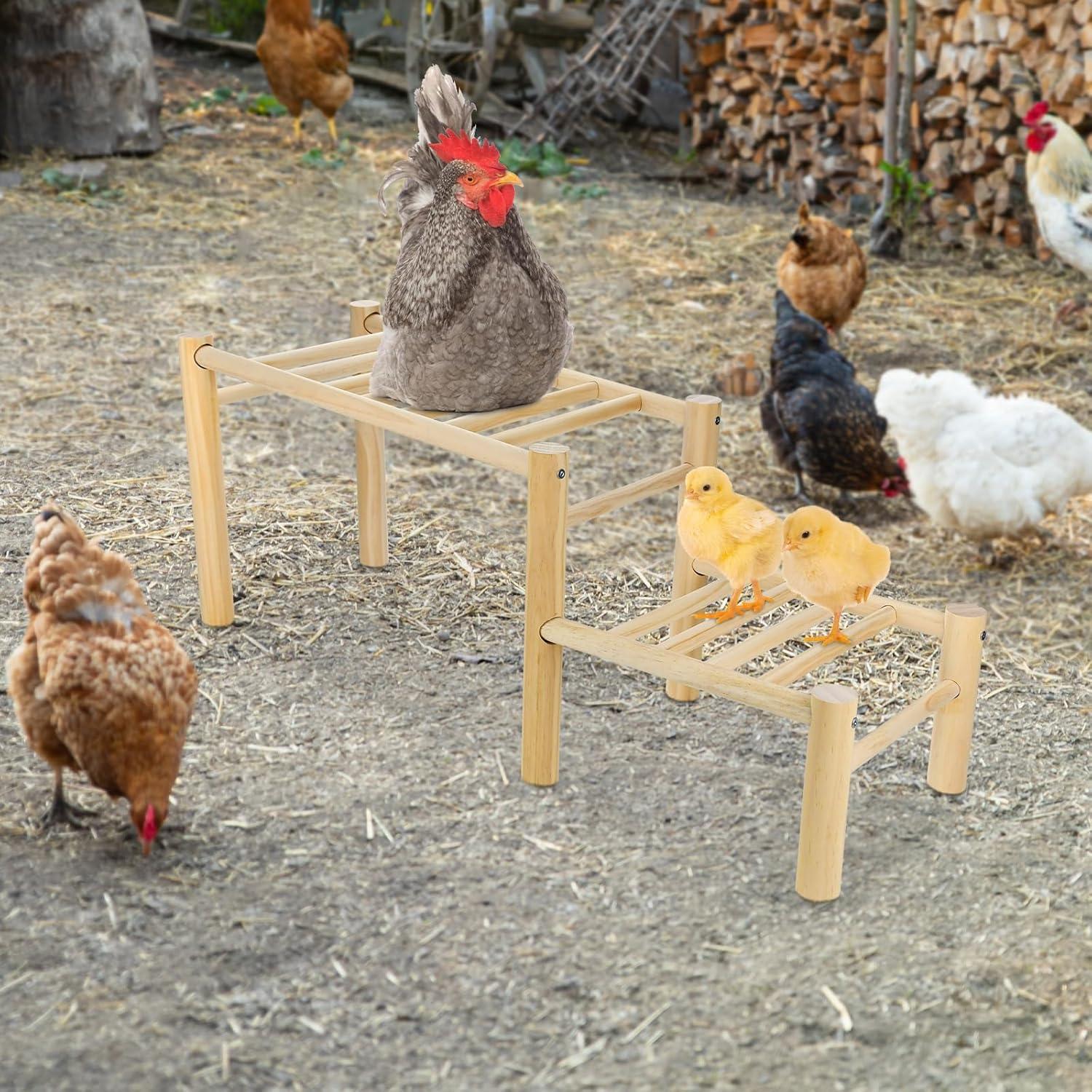 Escalera de Reposo para Gallinas Vehomy - Madera Sólida