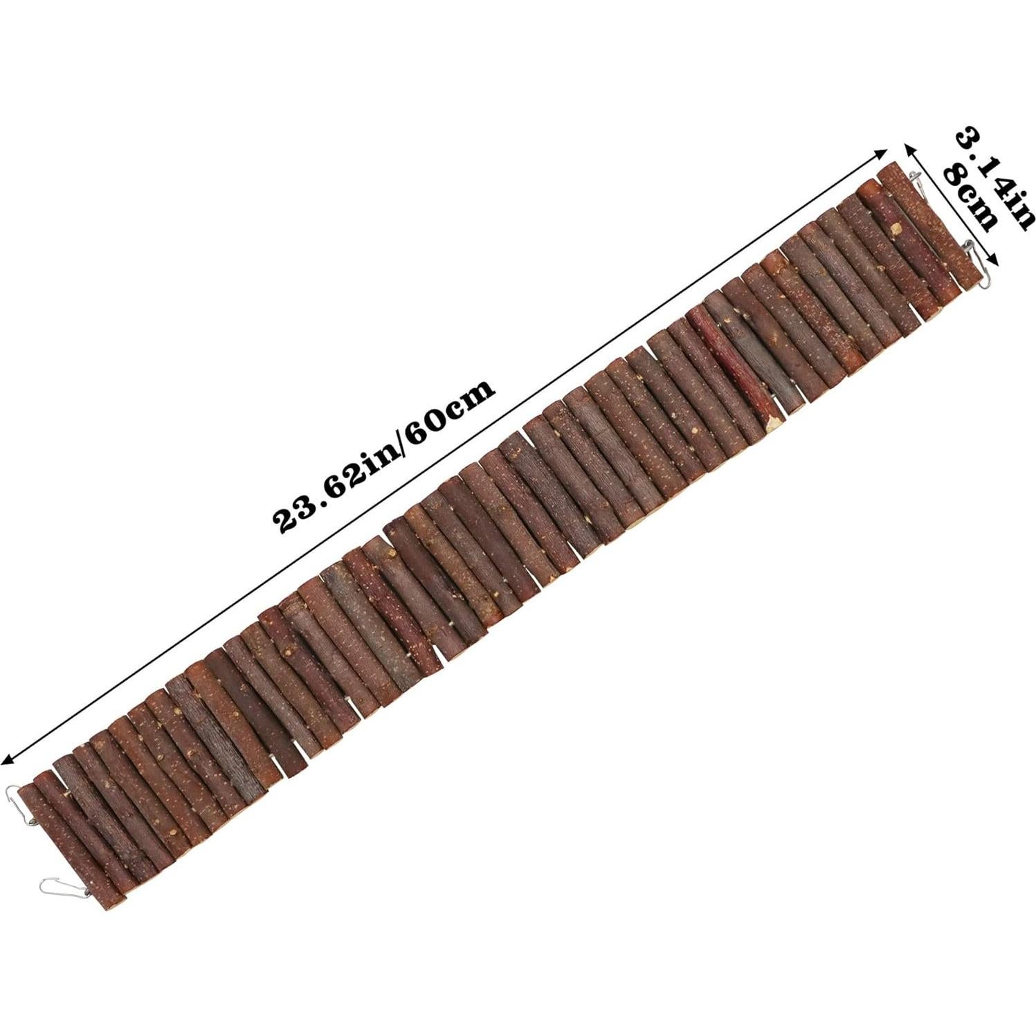 Puente de Escalera de Madera Dnoifne 60x8 cm para Hámster y Aves