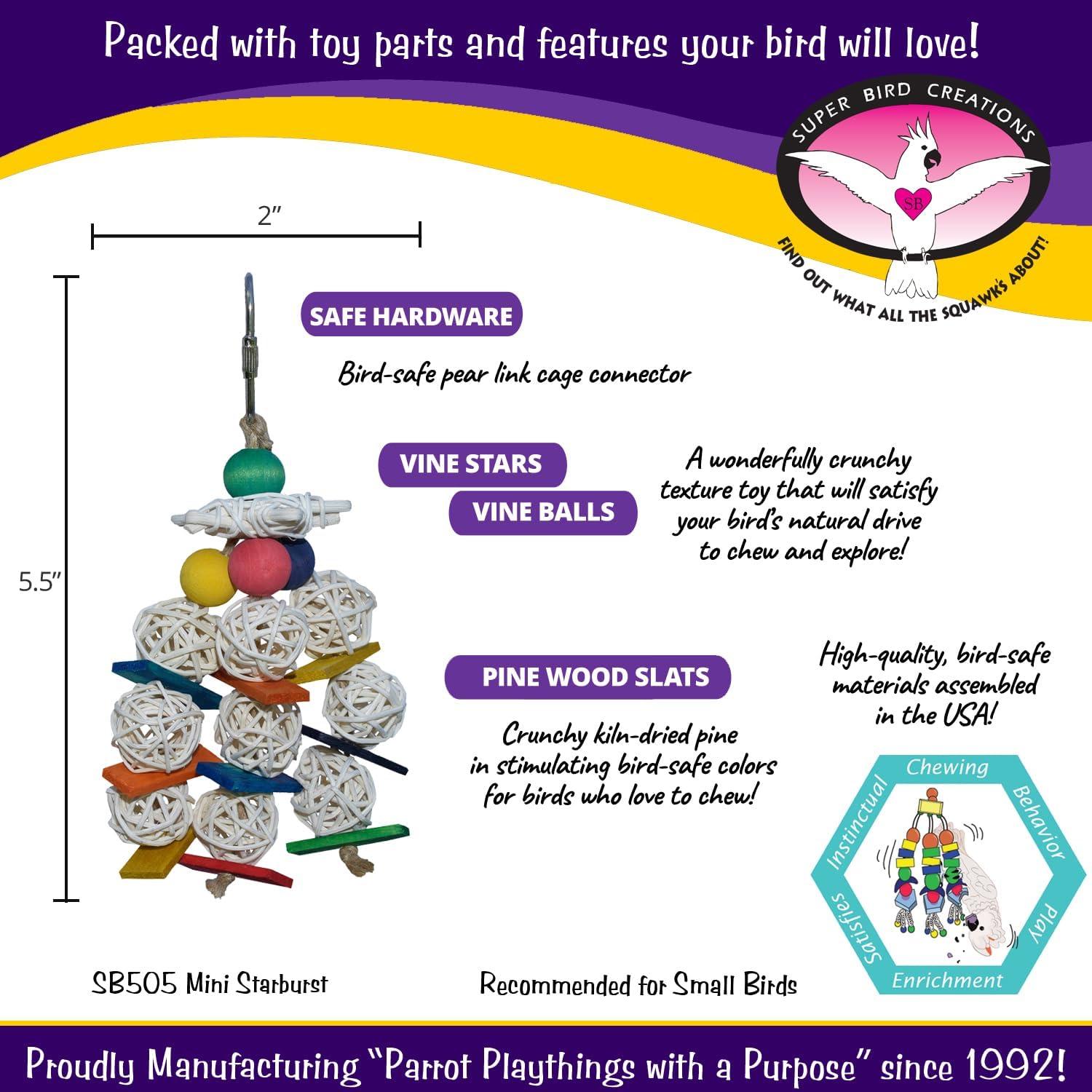 Juguete para Aves Super Bird Creations Mini Starburst 14x6.4cm