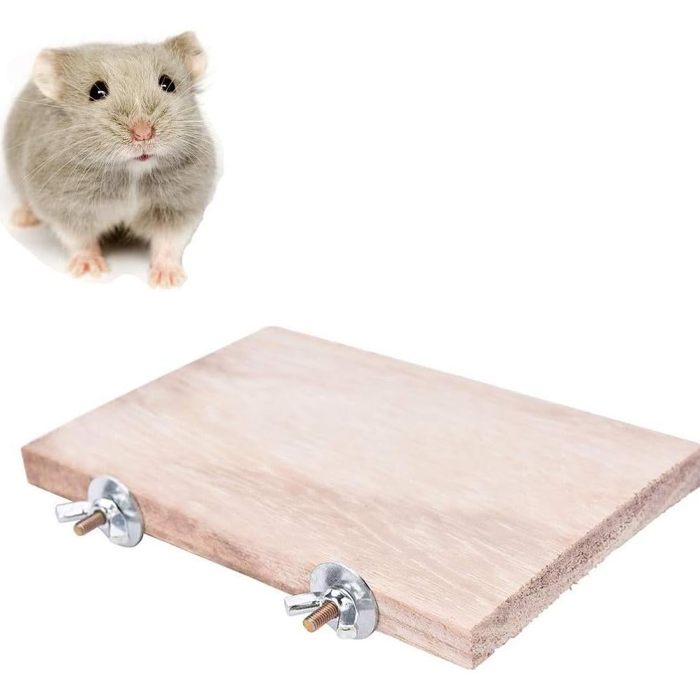 Perchera de Madera Natural Dream-Wonderland para Loros y Pequeños Animales