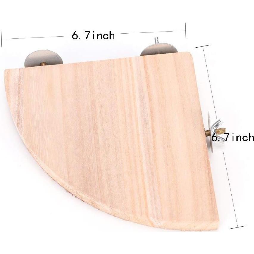 Perchera de Madera Natural Dream-Wonderland para Loros y Pequeños Animales