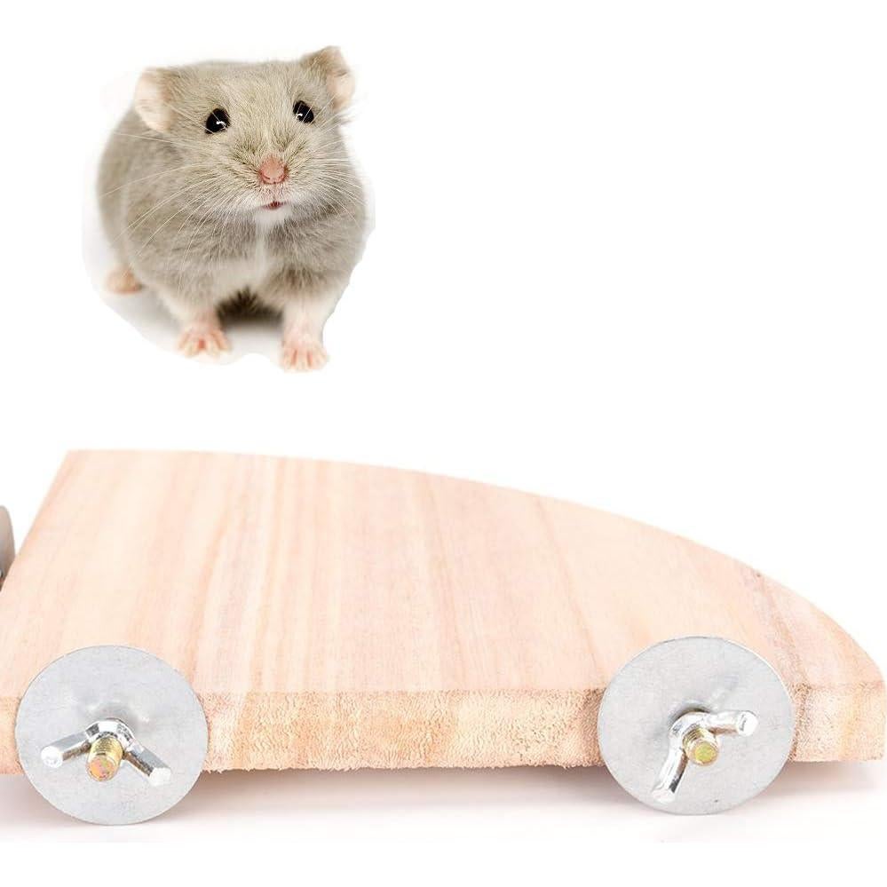 Perchera de Madera Natural Dream-Wonderland para Loros y Pequeños Animales