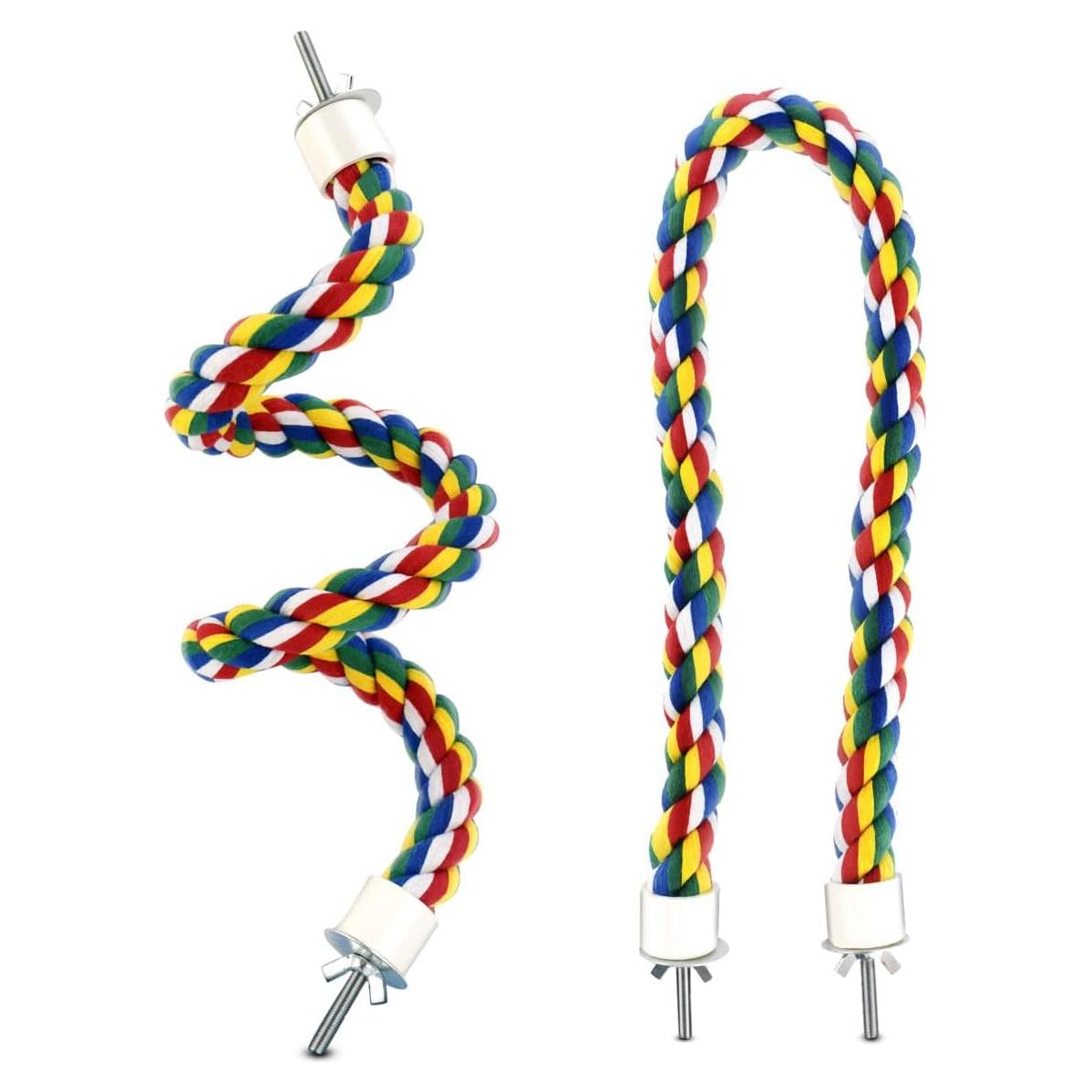 Percha de Cuerda para Aves Yuntop 60 cm - Columpio Colorido