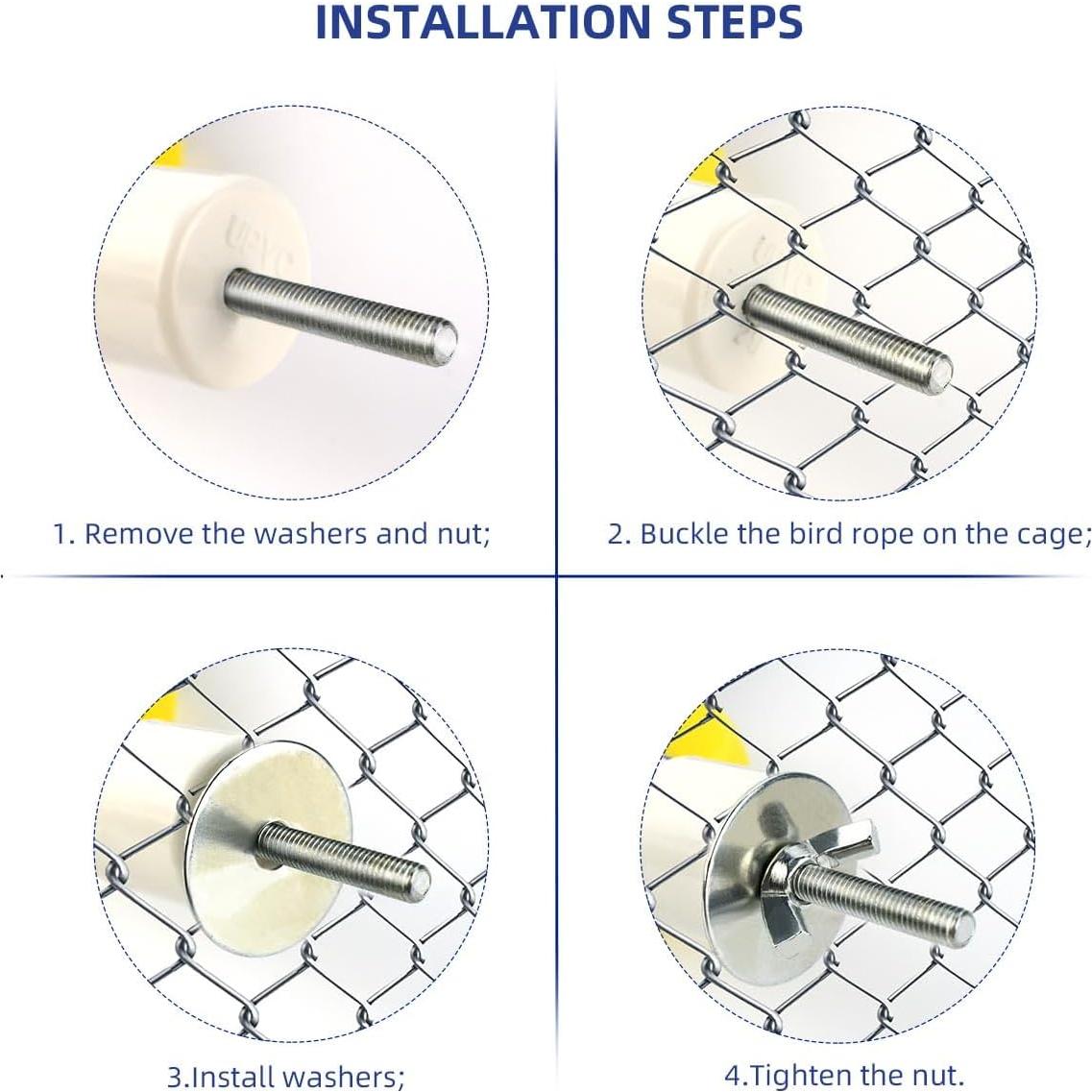 Percha de Cuerda para Aves Yuntop 60 cm - Columpio Colorido