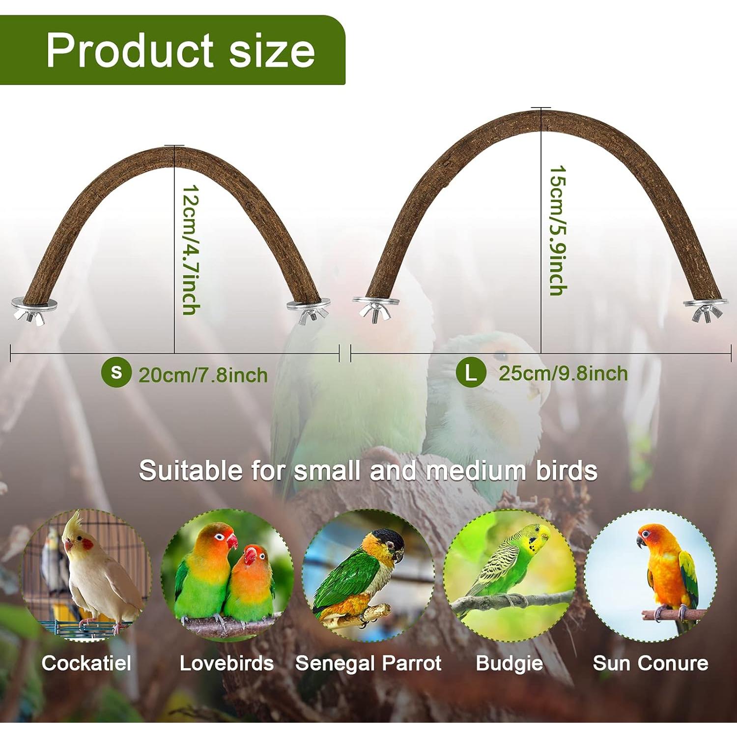 Soporte de Madera Natural Rypet para Aves 15x25cm