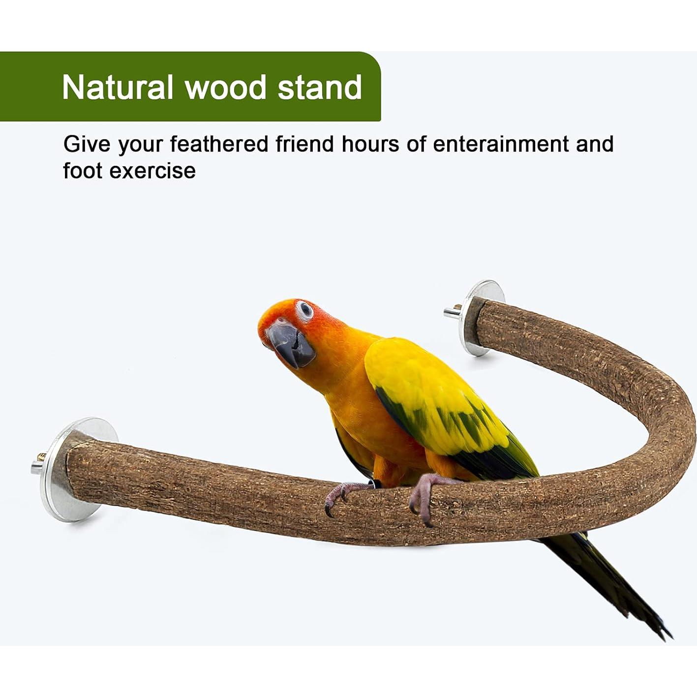 Soporte de Madera Natural Rypet para Aves 15x25cm