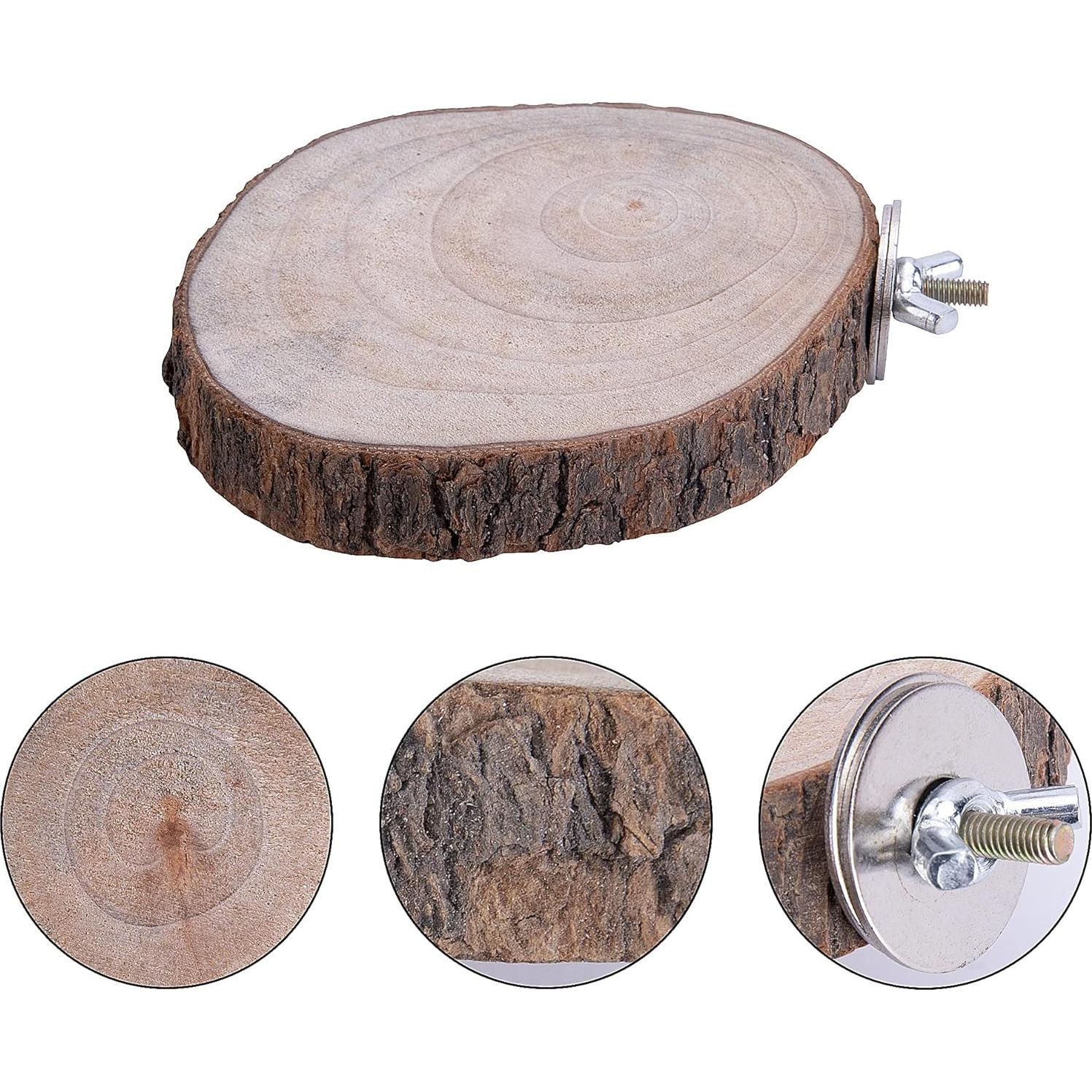 Soporte para Percha de Pájaro de Madera Natural Deloky 8 PCS