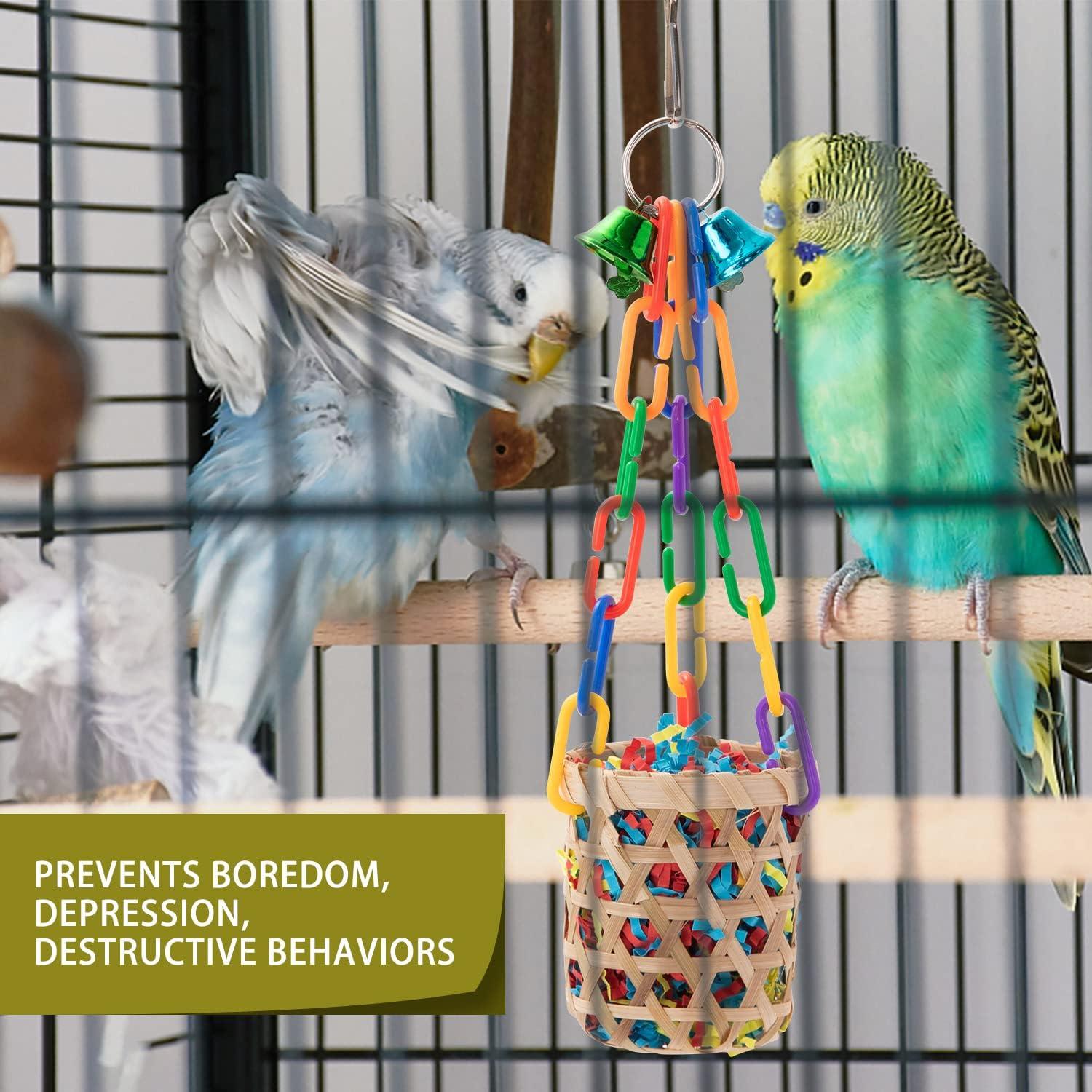 Juguetes para Aves RLRICH 6 Piezas Masticar y Desgaste