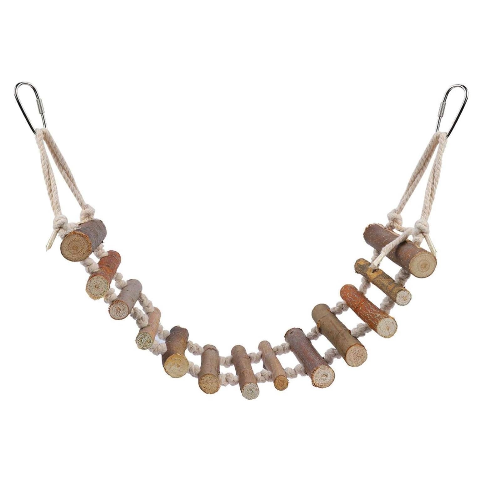 Escalera de Madera para Aves YUYTE 61x10cm Juguete Multiusos