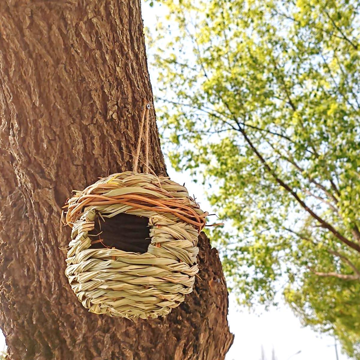 Nidos de Pájaro Tejidos a Mano TIHOOD - 3PCS para Exteriores