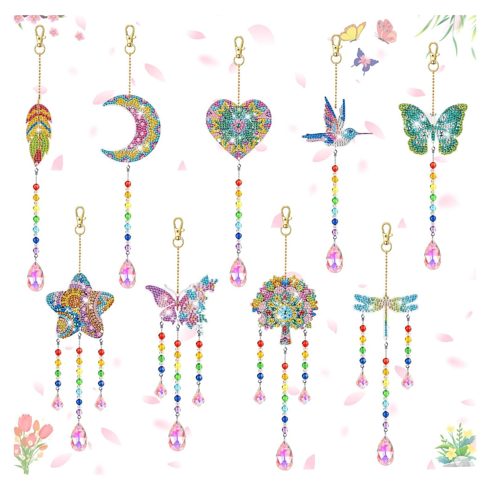 Kit de Pintura de Diamantes Thyle 9 Piezas Adornos Colgantes