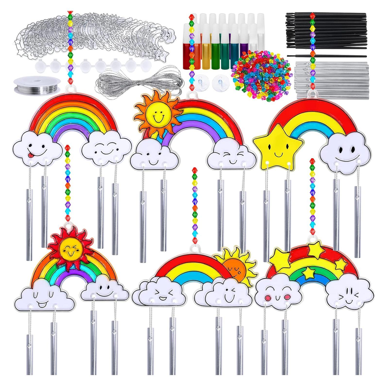 Winlyn Kit de Manualidades Atrapa Rayos Arcoíris 24 Piezas