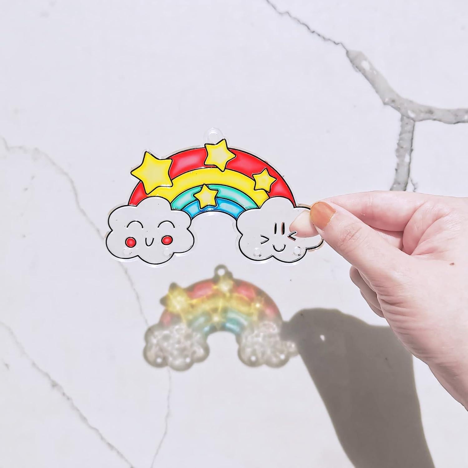 Winlyn Kit de Manualidades Atrapa Rayos Arcoíris 24 Piezas