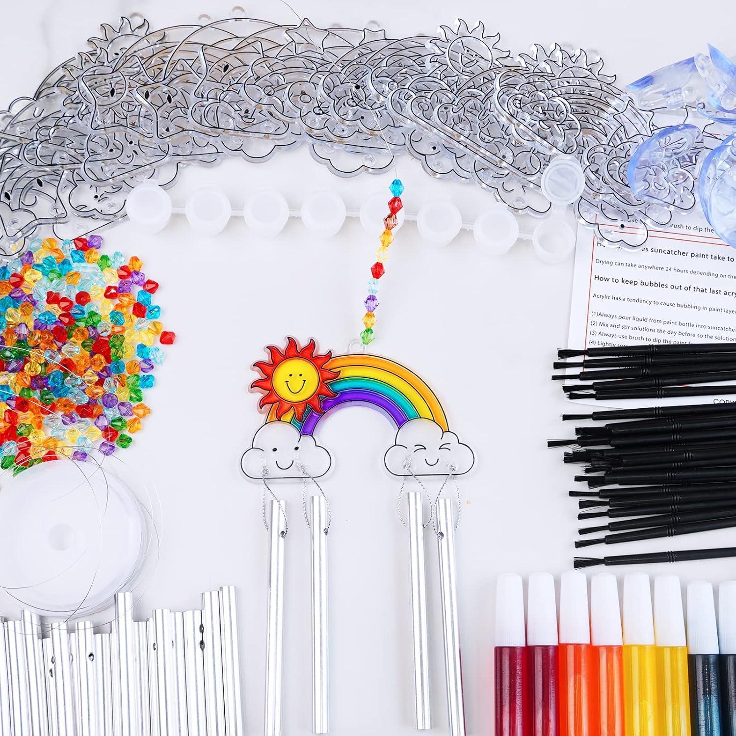 Winlyn Kit de Manualidades Atrapa Rayos Arcoíris 24 Piezas