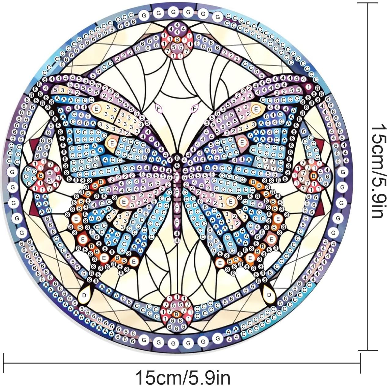Colgante de Pintura de Diamante JISHSHAY Mariposa 3 DIY