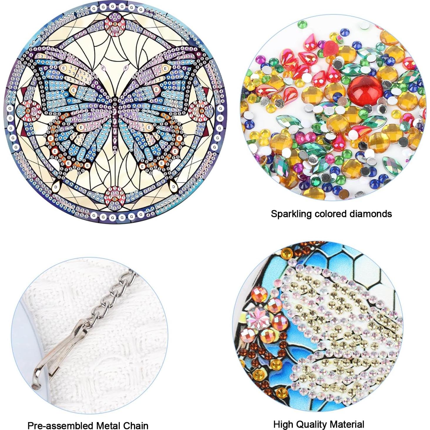 Colgante de Pintura de Diamante JISHSHAY Mariposa 3 DIY