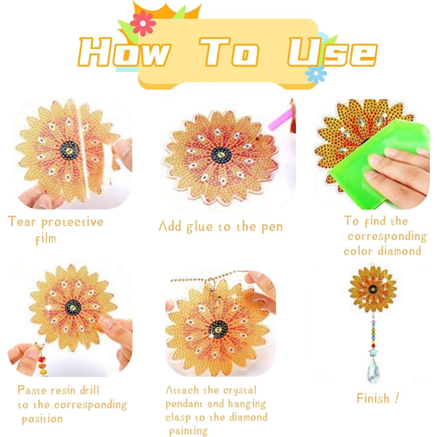 Kit de Campanas de Viento 5D JFRCSSY Cristales Coloridos