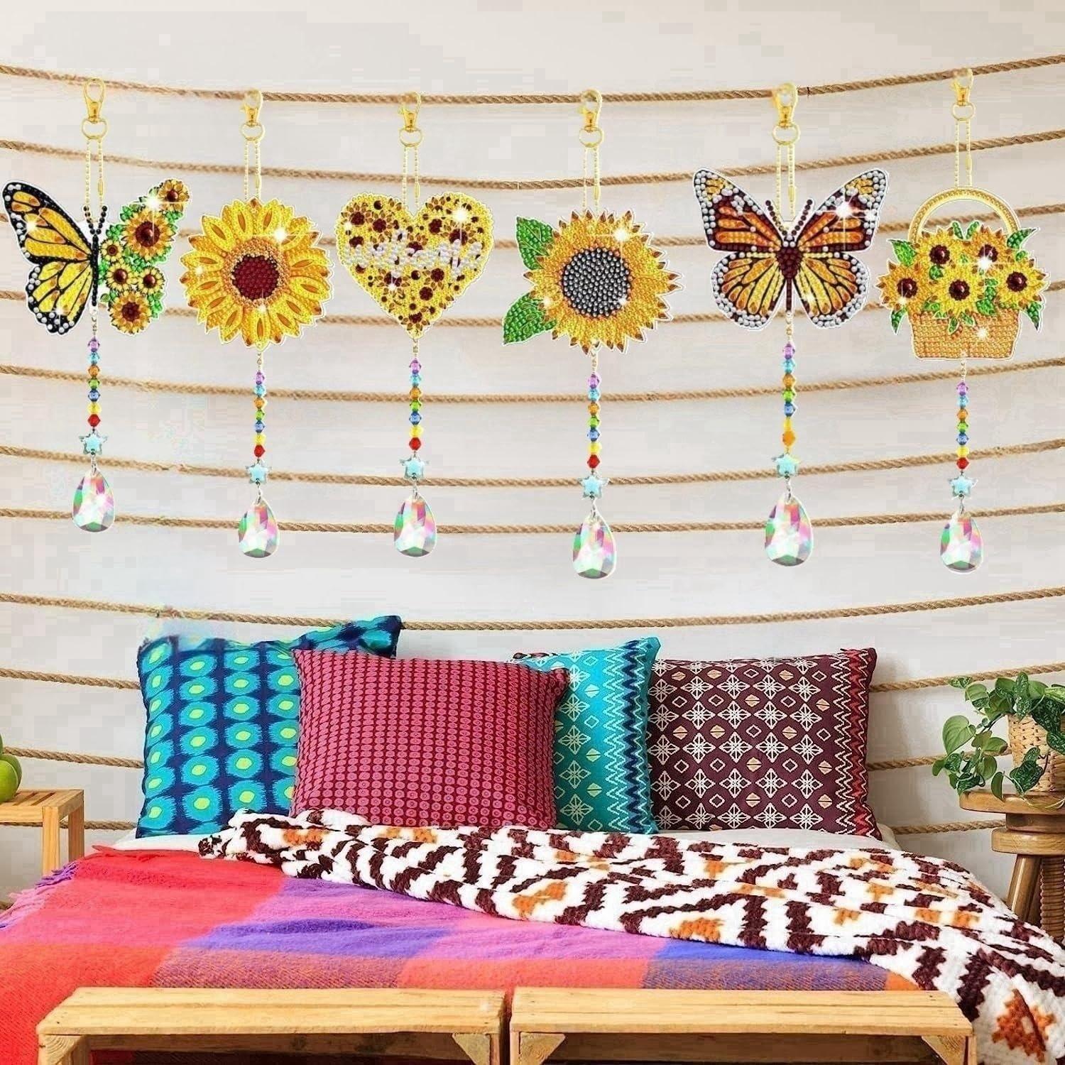 Kit de Campanas de Viento 5D JFRCSSY Cristales Coloridos