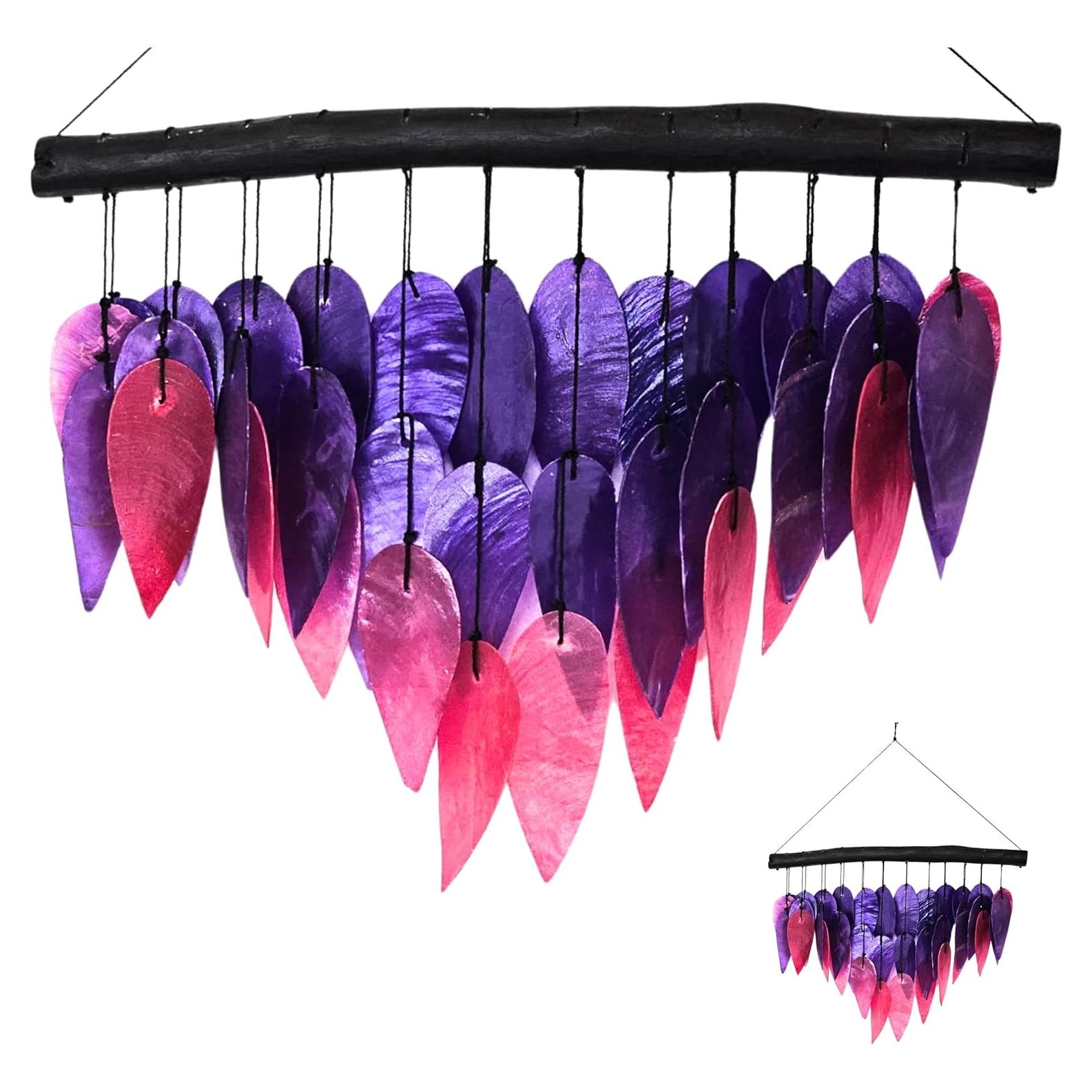 Campanas de Viento Bellaa 24483 Rosa Púrpura 43.2 cm