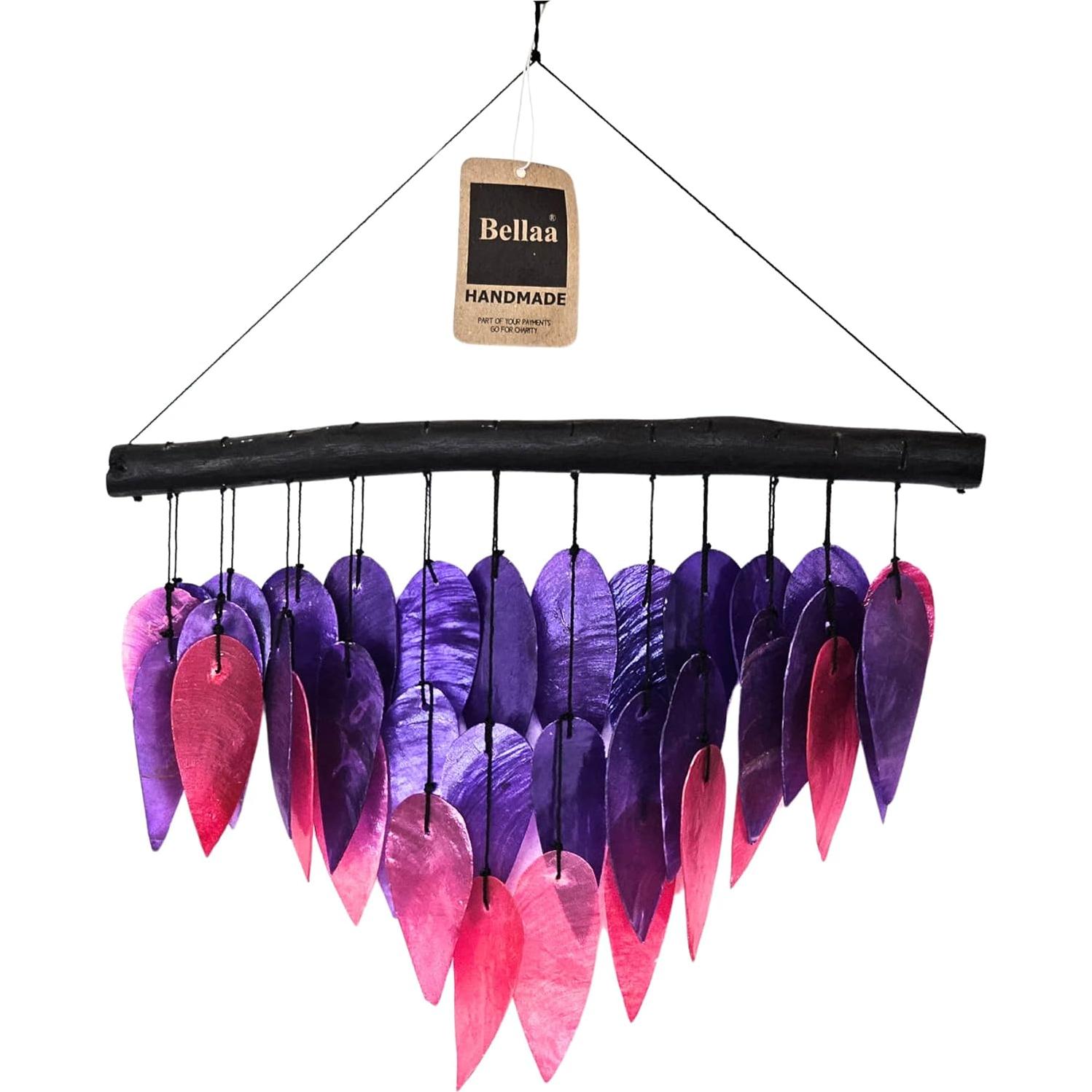 Campanas de Viento Bellaa 24483 Rosa Púrpura 43.2 cm