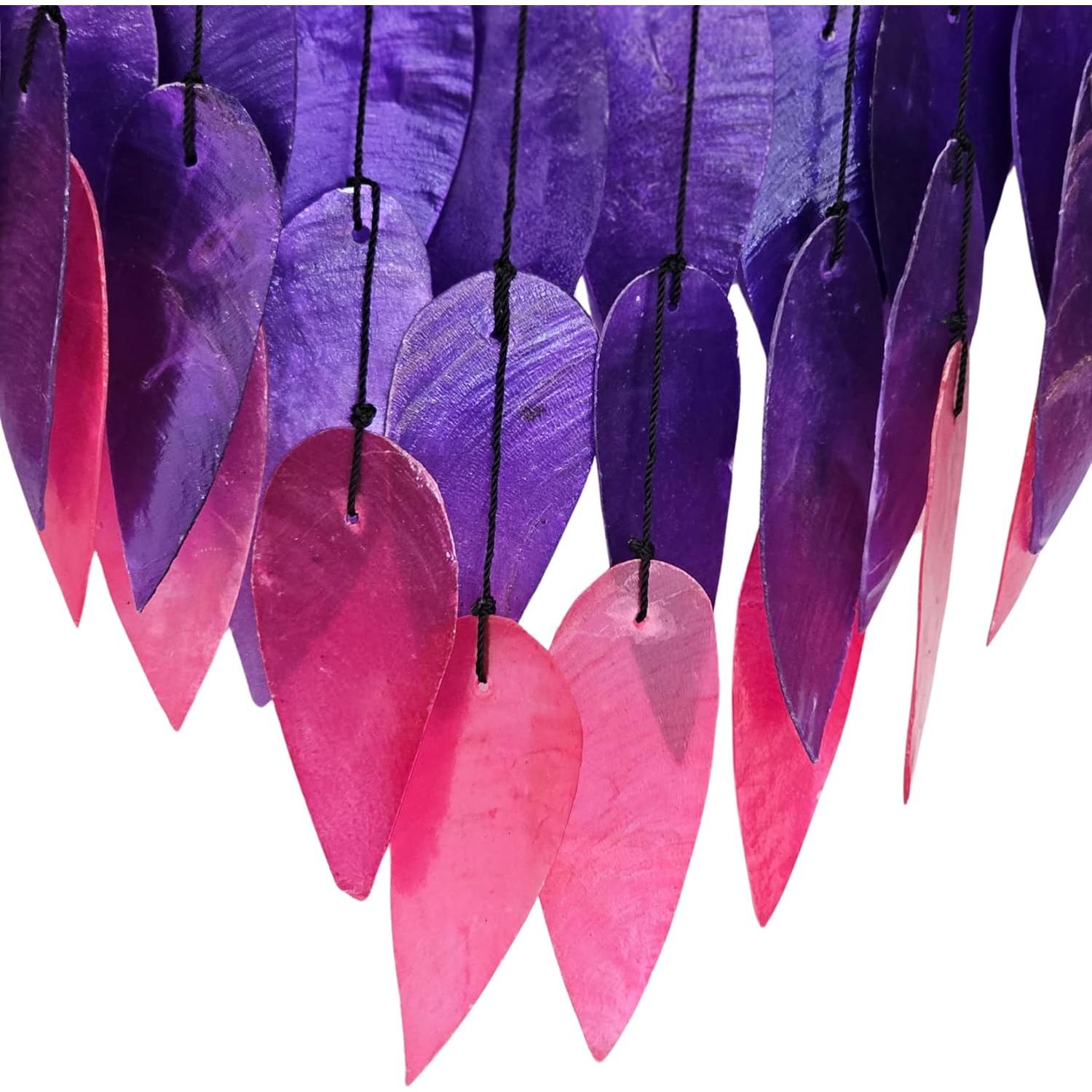 Campanas de Viento Bellaa 24483 Rosa Púrpura 43.2 cm