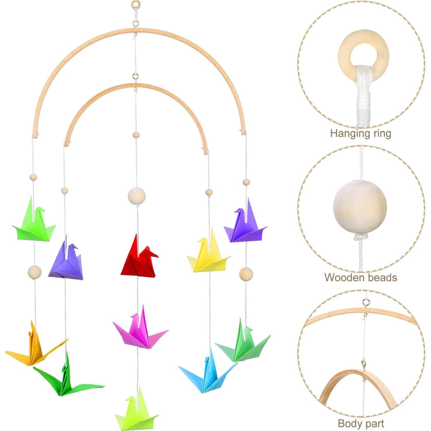 Móvil de Cuna Tatuo Campana de Viento de Madera DIY