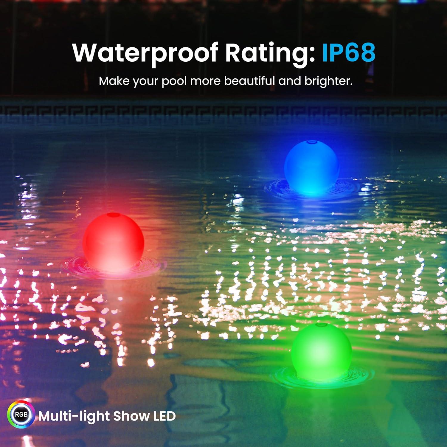 Termómetro Flotante Solar Pyle con Luz LED para Piscina