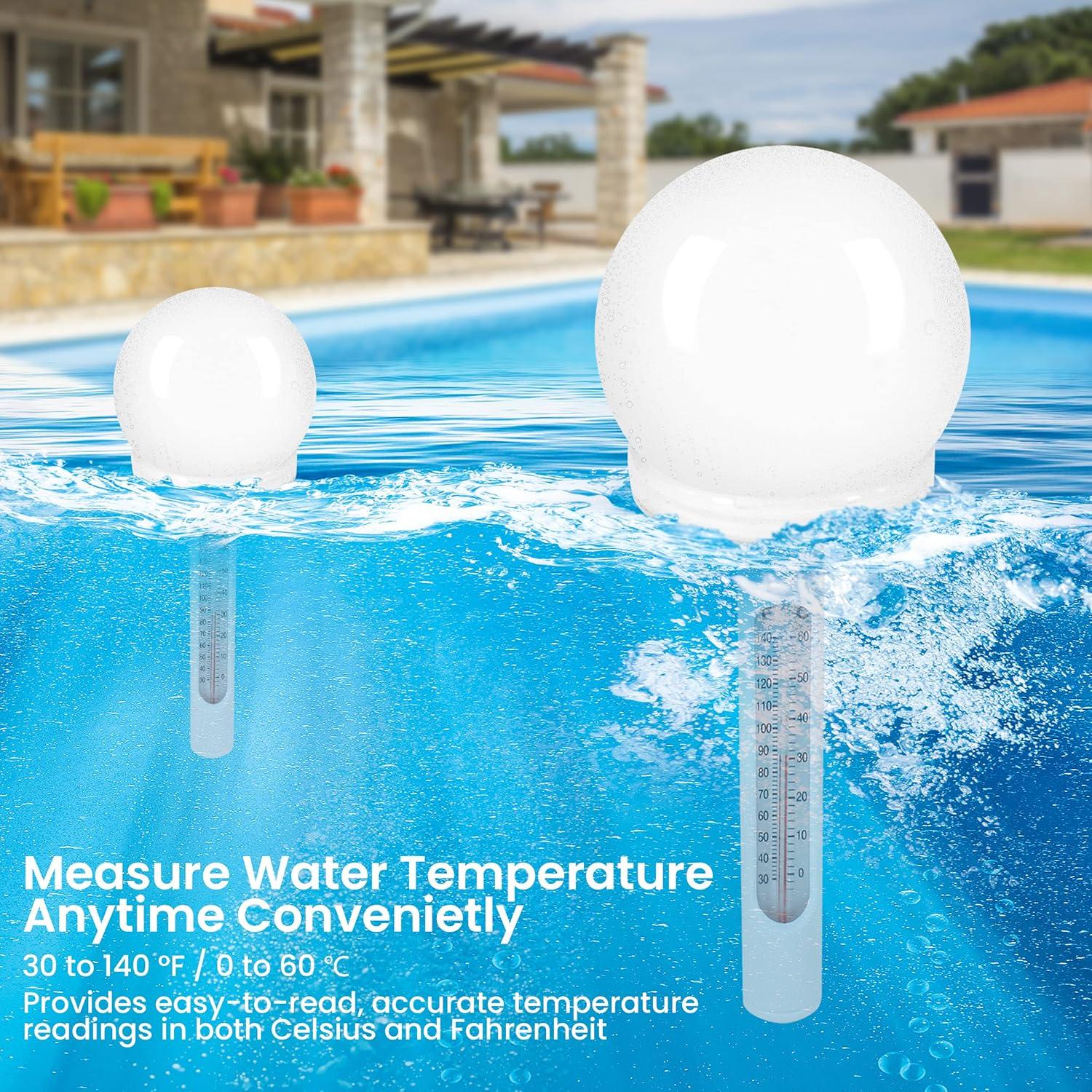 Termómetro Flotante Solar Pyle con Luz LED para Piscina