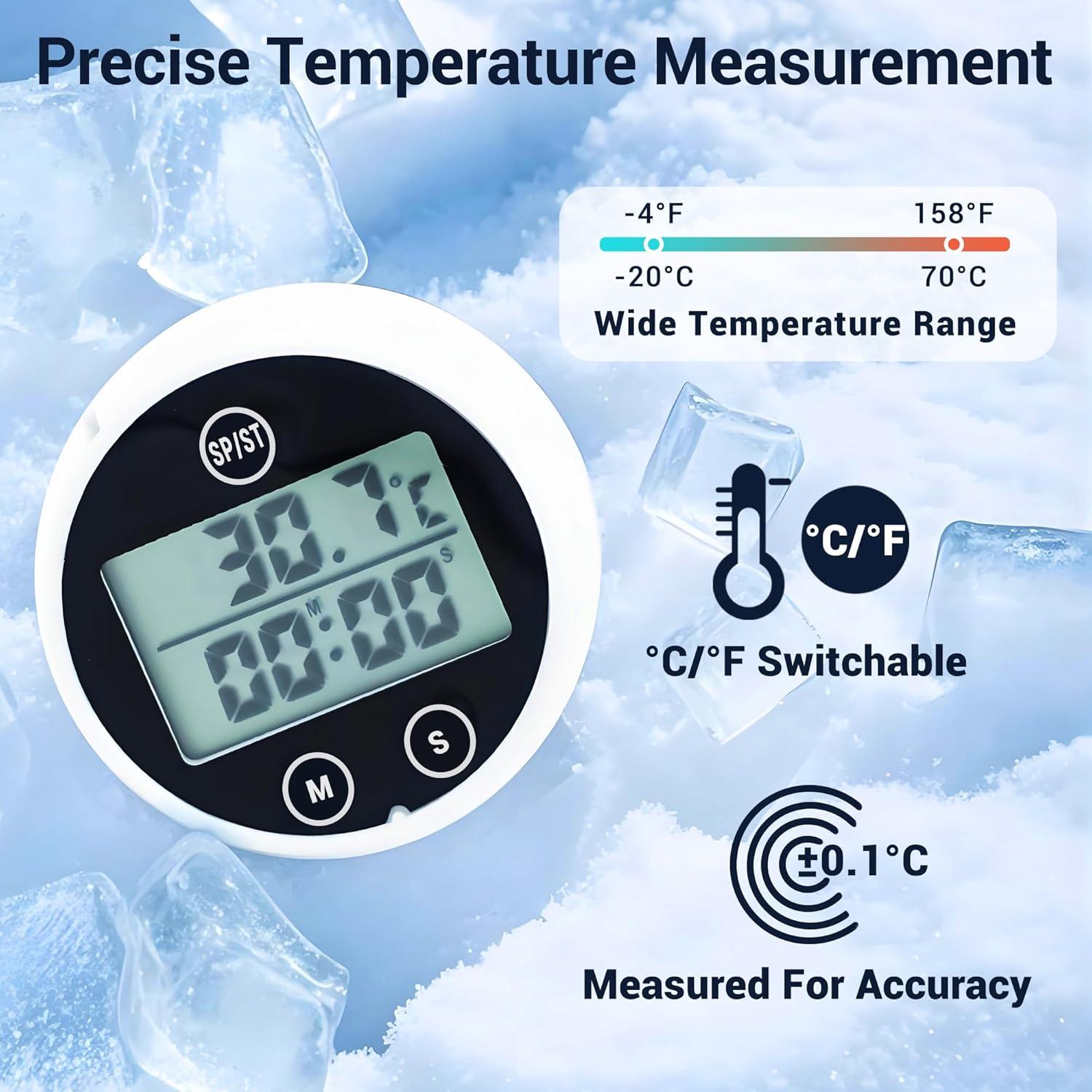 Termómetro Flotante para Baño de Hielo Qiweilong M3 con Temporizador