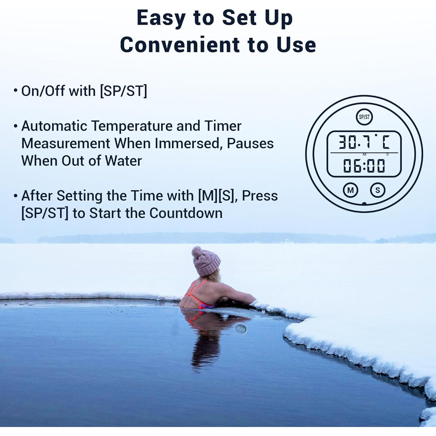 Termómetro Flotante para Baño de Hielo Qiweilong M3 con Temporizador