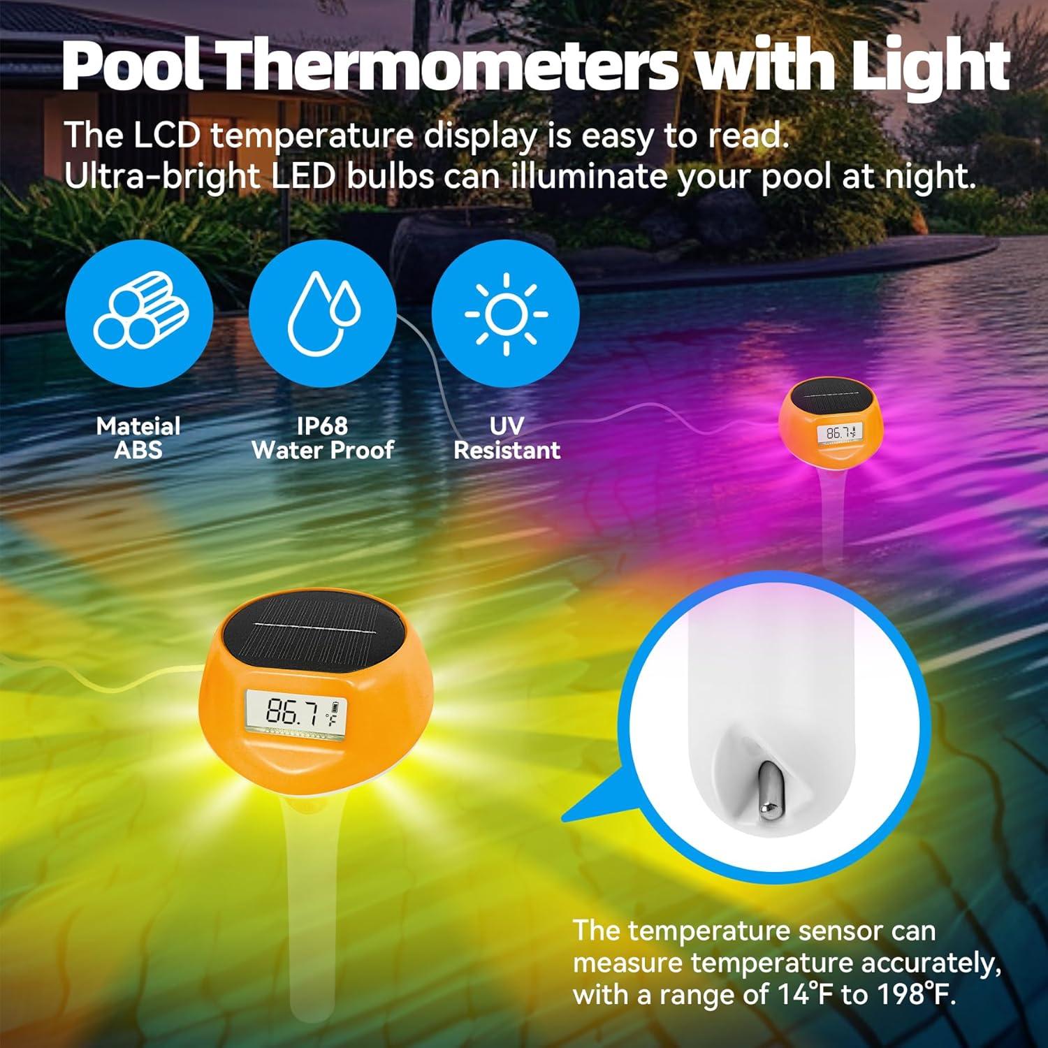 Termómetro Digital Flotante Solar IdearDay LD-PTL10-A IP68